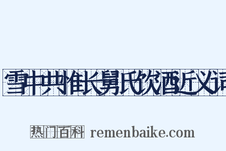 雪中共惟长舅氏饮酒近义词是什么意思的图片